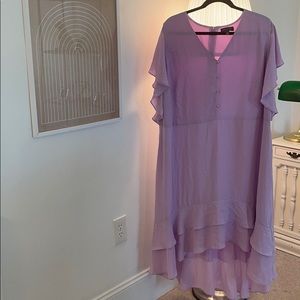 Flowy lilac plus size dress